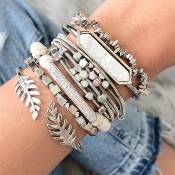 NEW! Kinsley Armelle Metallic-Silver Ory Bracelet - Picture 2 of 4